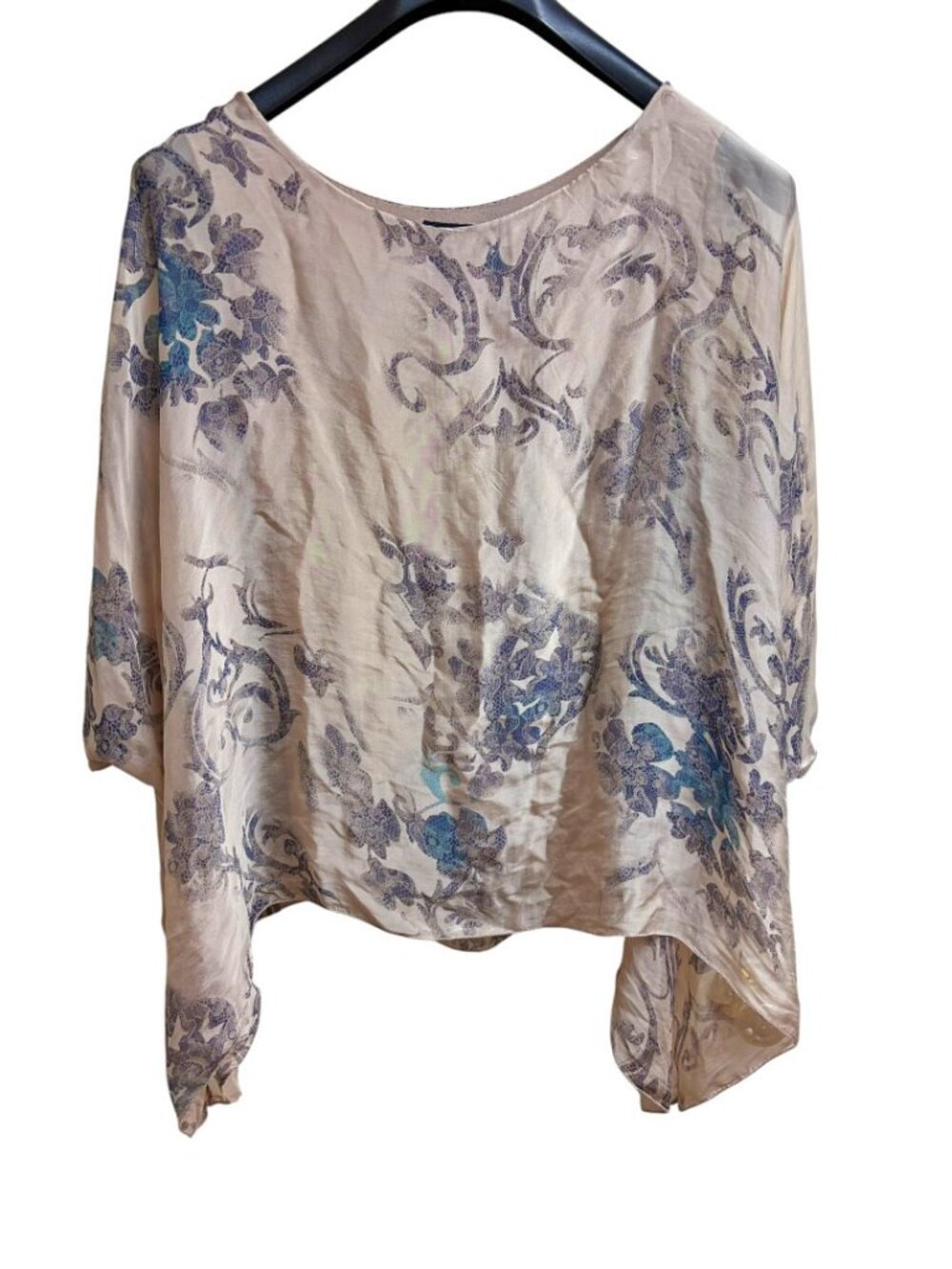 Le Marais Paris Silk Blend Paisley Print Blouse Made in‎ Italy - Picture 6 of 6